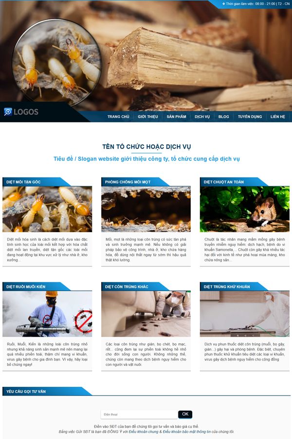 Website Giới Thiệu Dịch Vụ Cá Nhân Mẫu 01 Website Giới Thiệu Dịch Vụ Cá Nhân Mẫu 01