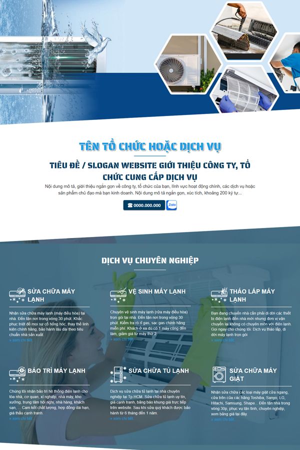 Website Landing Page Giới Thiệu Dịch Vụ Cá Nhân Mẫu 28 Website Landing Page Giới Thiệu Dịch Vụ Cá Nhân Mẫu 28